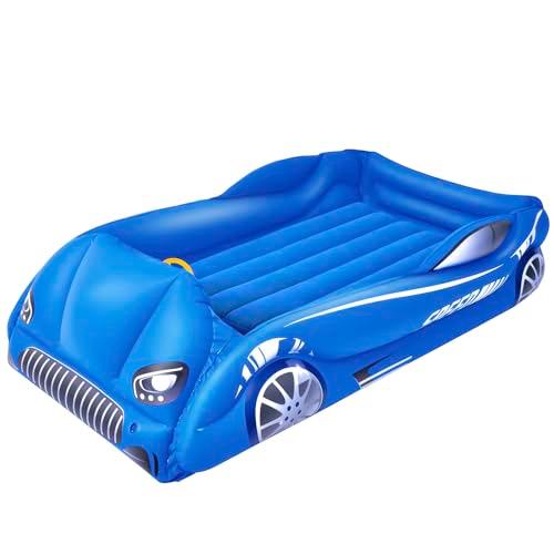 RAPTAVIS Kids Air Mattress Inflatable Toddler Travel Bed with Sides, Cot Sleeping Pad, Blue, ‎67 x 38 x 17 in