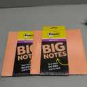 Post-it Super Sticky Big Notes, 8 in. x 8 in., Extra Large Sticky Notes in Papaya Fizz, 2 pads, 60 Sheets Total, Great for Vision Boards, Creative Projects, Study Spaces, Group Brainstorming, and More
