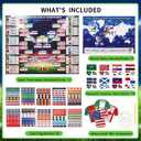 2026 World Soccer Cup Extra Large Schedule Poster, 48 Teams Tournament Wall Chart Calendar, Soccer Matches Tracker Bracket for Home Office Bar Football Club Sports Fans Party Decorations