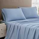 Linen Closet Luxury Cotton Percale Standard Pillowcases, Set of 2, Blue