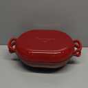 Enameled Cast Iron Sourdough Bread Oven, Dutch Oven, Loaf Cast Iron Bread Pan for Homemade Bread Baking, Meatloaf Pan with Lid, 5QT, Red