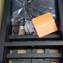 Woodhaven Black 4 Foot - Heavy Duty Made In USA - Indoor Outdoor - 1/4 Cord Firewood Storage Log Rack With Seasoning Cover Combo Set - Metal Log Storage - 48 x 48