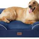 Bedsure XL Plus Orthopedic Dog Bed for Extra Large Dogs - Washable XLarge Dog Cat Bed Waterproof, Comfort Dogs Couch Sofa with Washable Removable Cover, Pet Bed with Nonskid Bottom, Blue Navy, 48"