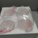 4 Pack Clear Seeded Glass Replacement Shades Covers for Ceiling Fan Light Fixtures Pendant Lighting Chandelier Vanity Light Kitchen Island Light, 2-1/8" Fitter, 5.47" High, 4.76" Diameter