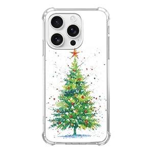 Dawjeg Watercolor Christmas Tree Case Compatible with iPhone 16 Pro Max, Winter Christmas Painting Case for iPhone 16 Pro Max, Unique TPU Protective Phone Case