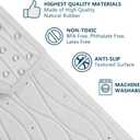 ComfiLife Bath Mat for Bathroom Tub and Shower  Non Slip Extra Large Bathtub Mat with Drain Holes & Suction Cups  Machine Washable Rubber Mats to Keep Bathtub Clean (Cream, Wave 16" x 40")