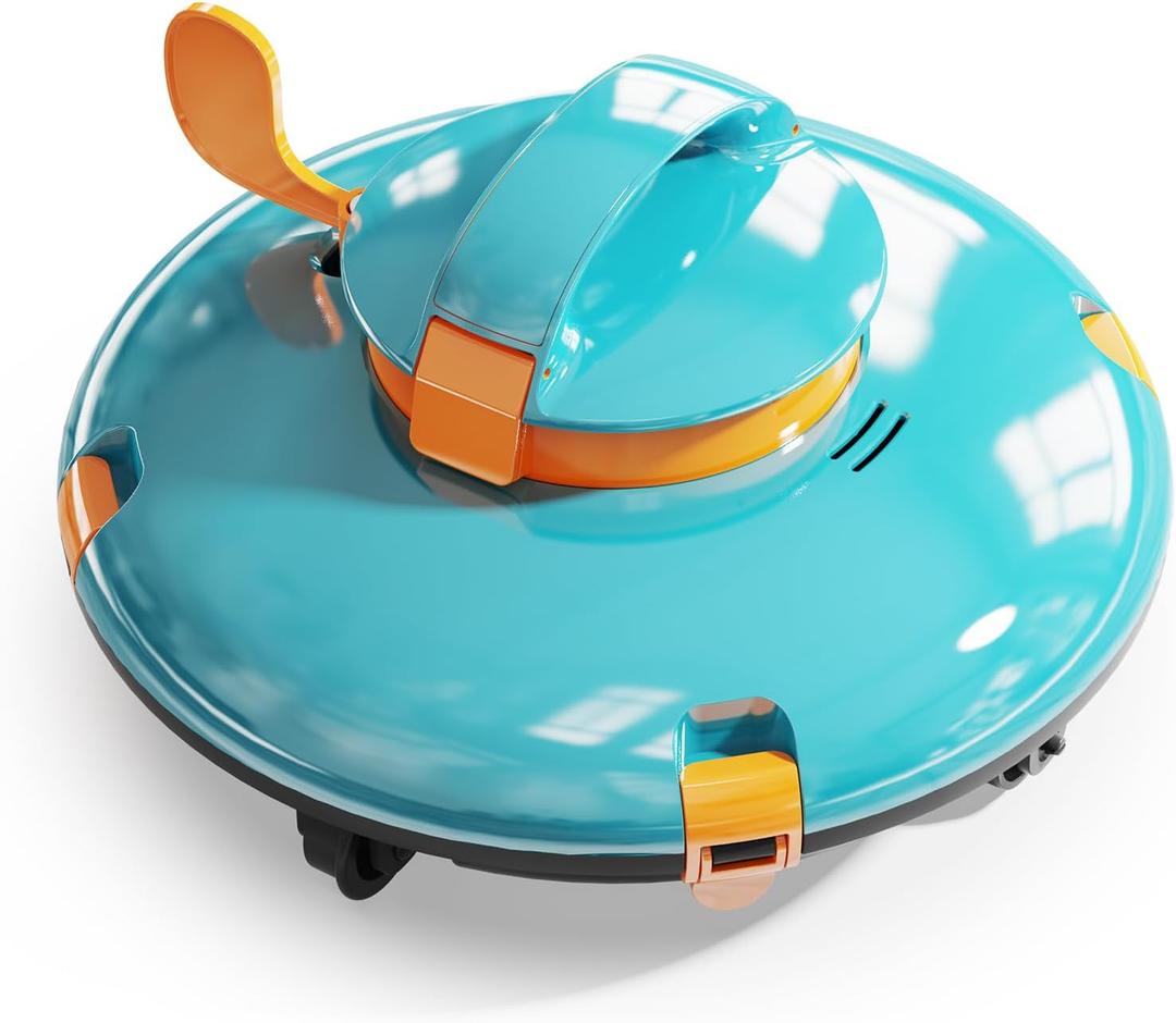 LVKE L1 Cordless Robotic Pool Cleaner, Pool Vacuum for Above Ground Pools, 70 Mins Runtime, 40W Powerful Suction, Strong Terrain-Climbing, Ideal for Flat Pools up to 38 Feet, Green