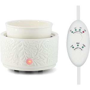 Wax Melt Warmer with Timer | 3-in-1 Electric Candle Wax Warmer | Ceramic Wax Burner Fragrance Warmers | Cute Candle Warmer Wax Melter for Scented Auto Shut Off & Adjust Fragrance Intensity