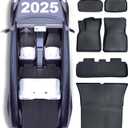 Floor Mats for 2021-2025 Tesla Model Y All Weather Floor Mats 2025, TPE Waterproof Front & Rear Row Frunk Trunk Non-Slip Mats Cargo Liner, Model Y Accessories 2025, Set of 6 (Not Fit Juniper)