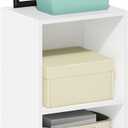 Furinno PASIR Book Shelf, 2-Tier Modern Bookshelf, Open Shelves Bookcase 9 x 12 x 21, Easy Assembly, for Living Room, Bedroom, Home Office, White, 2-tier Cube