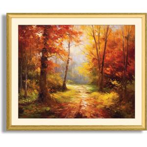 Art Shoppe Framed Print Wall Art, Vintage Wall Décor for Living Room, Bedroom, Office, High-Resolution Image on Premium Art Paper, 3/4" Frame with Plexiglass Front, Ready to Hang, 17"x21"