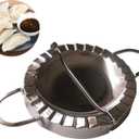 6 Inch Chinese Dumpling Maker Empanda Press, Stainless Steel Large Ravioli Maker, Pastry Tools, Jiaozi Maker, Dough Cutter for Pocket Pie, Pierogi & Hand Pie