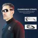ROCKBROS Pickleball Glasses for Men & Women Photochromic Sports Sunglasses, UV400 Protection & Interchangeable Strap