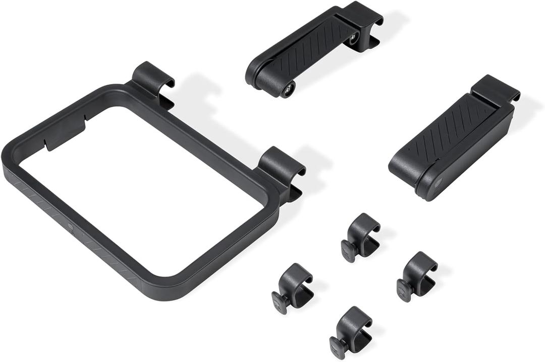 Weber Works Organizer Kit  RailMounted Grill Accessory Set with Paper Towel Holder, Garbage Bag Holder & Tool Hooks