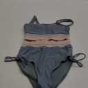 Blooming Jelly Women High Waisted Bikini Sets Tummy Control Swimsuits Color Block Two Piece Drawstring Bathing Suit,sit Medium