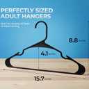 Beddora Plastic Hangers 50 Pack, Black Clothes Hangers for Closet Organization and Storage Space-Saving Design, Kids & Adult Coat Hanger for Suits, Shirt & Percheros Ganchos para Colgar Ropa Hangars