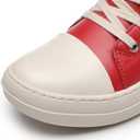 MOFEEDOUKA Womens High Top Sneakers Lace Up Comfort Platform Walking Canvas Shoes with Zipper, Size 5.5