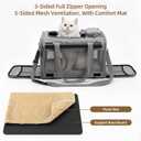 Rolling Cat Carrier with Detachable Wheels, Soft Sided, Gray