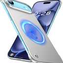 GRECAZO Magnetic Ultra Thin Frosted Designed for iPhone Air Frameless Case 6.5 inch [Compatible with MagSafe] Slim Minimalist Lightweight Matte Hard Cover Protective Borderless Case- Silvery