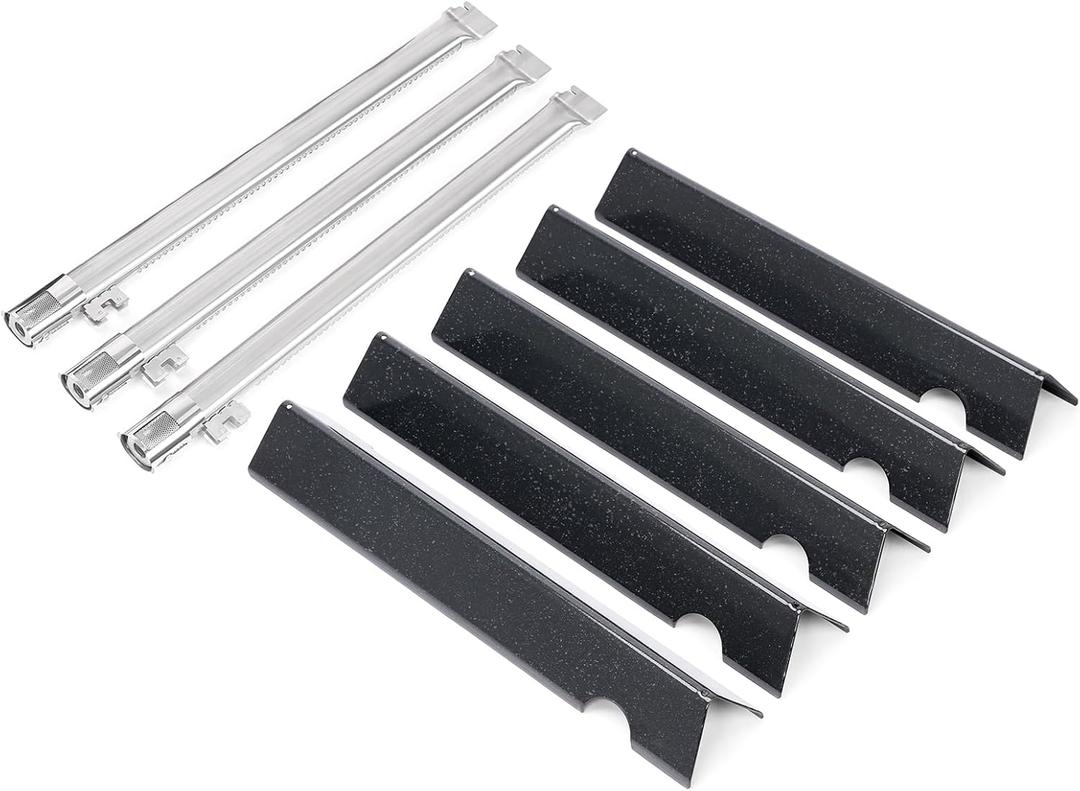 Flavorizer Bars 66795 and Grill Burners for Weber Genesis II LX 300 Series, Genesis II E-310 E-315 E-325 E-330 S-335, Grill Replacement Parts for Weber 67489 66685 66032