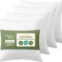 Ashler Throw Pillows Insert- 20x20 Pillow Inserts with Air Layer, Premium Bed and Couch Pillows - Indoor Decorative Throw Pillow, Square Cushion Sham Stuffer, Pack of 4, White