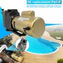 W3SP2615X20 2HP Pool Pump 115/230V Single Speed Compatible with Hayward Super Pool Pump SP2615X20 for All In-Ground Pool and Spa