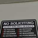 No Soliciting Sign - Do Not Ring Doorbell or Knock Sign - Front Door Warning Reminder Signs, Premium Durable Frosted Acrylic Material, Super Strong Adhesive, Quick Installation, Suitable for Your Home and Business (64 inches, Black) (No solicitation 2)