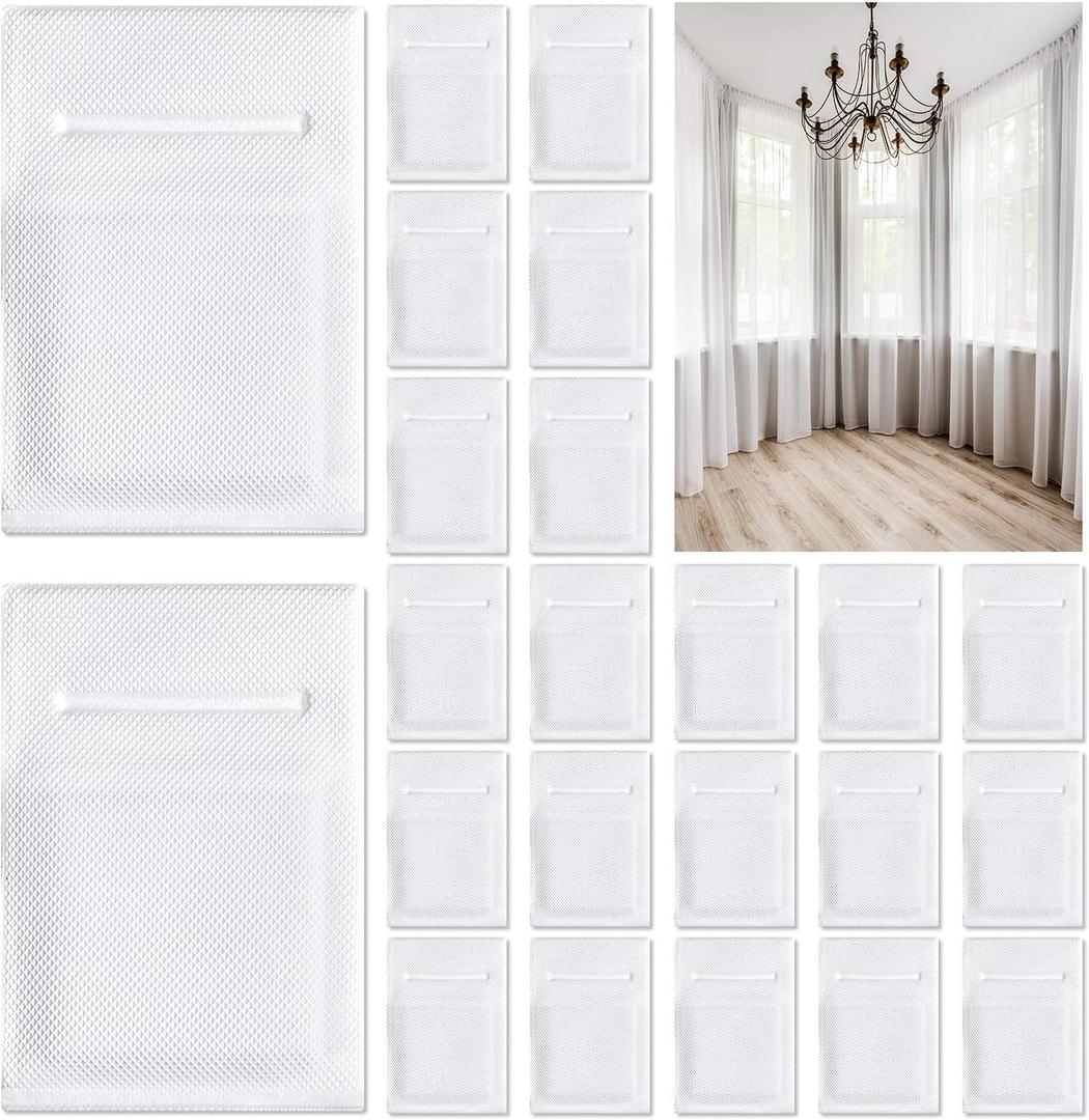 Jetec 28 Pcs Covered Drapery Weights Bottom Vinyl Pendant Window Curtain Weights for Home Office Hotel Curtain Accessories, Drapery Sewing Supply