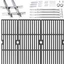 Grill Parts for Char-Broil Performance 4 Burner 463342119 463342118 463332718 463347017 463377017 463376117 463376018P2 463335517 463349917 Grill Burner Heat Plate Cast Iron Grill Grates 18 Inch