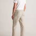 Men's Linen Blend Casual Pants, Lightweight Breathable Drawstring Summer Beach Pants (XL)