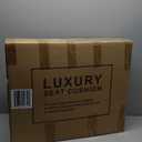 GXT Car Seat Covers Front Seats Only, Front Car Seat Covers 2 Pack, Premium Faux Leather Car Seat Cushion - Universal Fit for Most Sedans SUV Pick-up Truck with Headrests(Khaki and Orange)