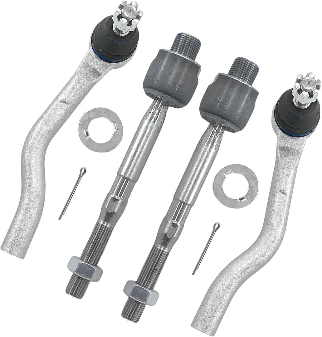 ASTARPRO - 2.4L FWD Front Tie Rod Ends Inner and Outer Complete Kit Compatible with 2013-2017 Honda Accord 2015-2017 TLX