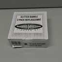 Novelty Lights Replacement Glitter Bubble Lights 3 Pack, Clear Liquid with Clear Bulbs and Bases, Vintage Glass Holiday Bulbs with Flowing Glittery Liquid, 5 Watts Each, C7/E12 Base