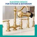 PUR Plus Faucet Mount Water Filtration System with Lead Reducing Mineral Core Faucet Filter, Water Filter that Attaches to Kitchen Sink, Horizontal, Brass, PFM410F
