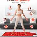 Red Light Therapy Mat Full Body with 1400 LEDs, 74"x33" Flexible Infrared Red Light Blanket for Home Use, Dual 660nm & 850nm, Adjustable Modes and Timer Control
