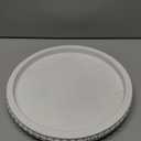 HPC Decor 12in Round Wood Tray - White, Distressed, Farmhouse Rustic - Decorative Tray for Living Room, Coffee Table, Kitchen Table or Farmhouse Serving Tray