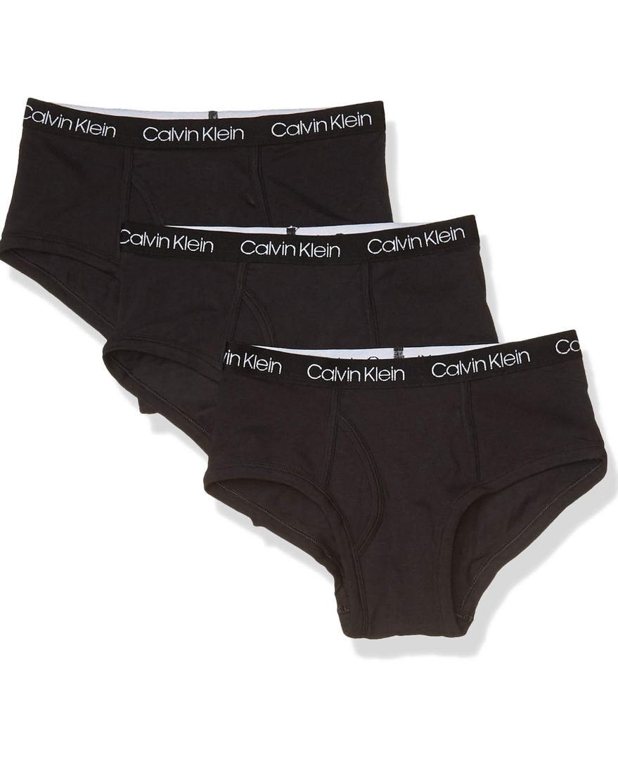 Calvin Klein Boys' Little Modern Cotton Assorted Briefs Underwear 3 Pack Size M