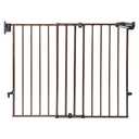 Babelio No Bottom Bar Baby Gate, 28" H x 26-43" W, Black Wood Pattern