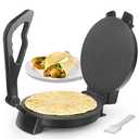 FineMade Compact 10'' Roti Maker Machine, Electric Tortilla Press with Detachable Handle, Prensa Para Tortillas,Chapati Maker Machine, Burrito Maker, Tortillera, Black