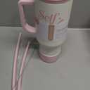 SANDJEST Inspirational Gifts for Women Girls, Inspiration Stainless Steel Insulated Tumbler with Handle, Self Love Clup Coffee Travel Mug Cup, Gift for Birthday Christmas, 40oz