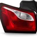 AKKON - Fits 2018 2019 2020 Chevy Equinox w/Incandescent Chrome Red Tail Light Brake Lamp Outer Driver Left Side Replacement