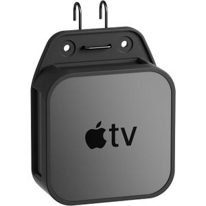  Silicone TV Mount Compatible with All Apple TV Generations (Including 4K Models) –No-Drill Wall Mount Behind TVs Bracket, TV Holder，Anti-Scratch