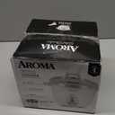 AROMA Select Stainless Rice Cooker, 3-Cup (Uncooked) / 6-Cup (Cooked), Stainless Steel Inner Pot, Small Rice Cooker, Auto Keep Warm, 1.2 Qt, White, ARC-753SG