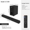2.1 Channel Soundbar for TV, 30W Sound Bar with Subwoofer, HDMI ARC/Optical/Bluetooth Home Theater System for Smart TV, PC, Gaming