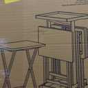 Winsome Isabelle Snack Table Set with Mobile Stand, for Living Room, Patio, Natural, Set of 4 Tables