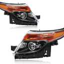 AutoZest Black Pair Headlights Compatible With 2011-2015 Ford Explorer