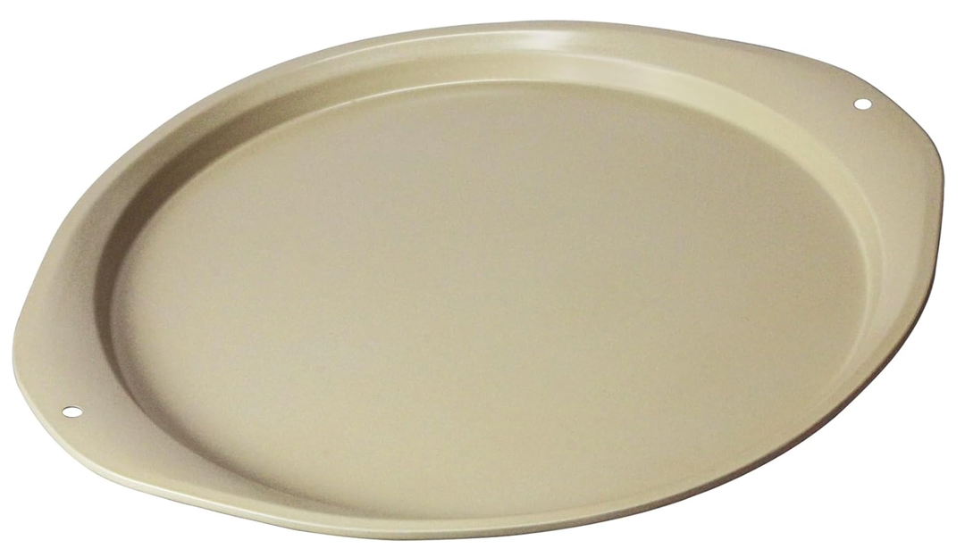 Pizza Pan - 14 Inch Nonstick Pizza Pan for Oven with Widen Handles for Cooking, Baking, and Grilling - Durable, Even Heating, Long-Lasting Kitchen Cookware (1, Black)