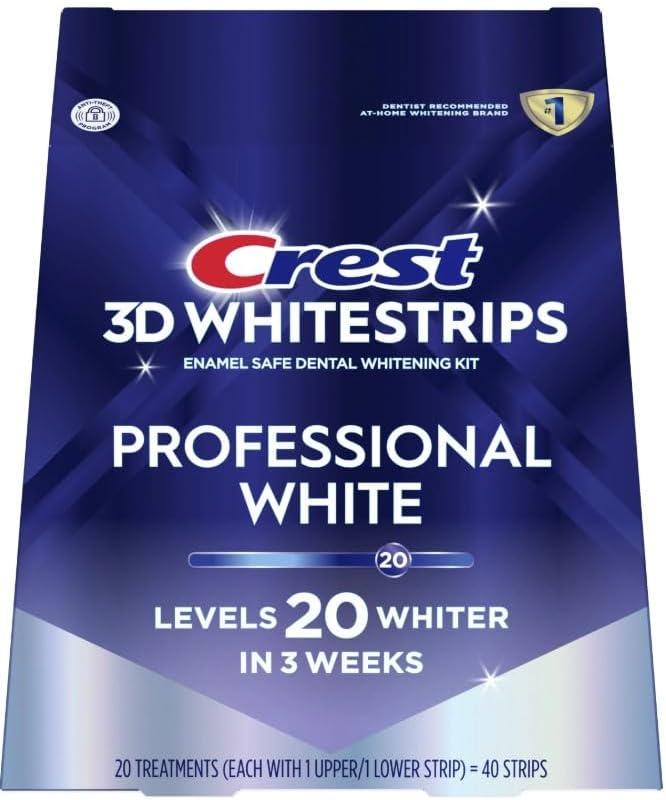 Crest 3D No Slip Whitestrips Professional Effects Teeth Whitening Kit 20 ea (20 Count (Pack of 1))