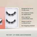 FlutterHabit The Flirt Lashes, 2 Sets of Eyelashes, DIY Cat Eye Lash Extensions, Up to 10 Day Lash Wear, Salon Quality Cluster Eyelashes for a Natural Look, No Glue Included