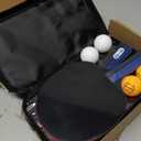 Glymnis Ping Pong Paddles Set Table Tennis Rackets with Balls, Storage Case for Indoor Outdoor Table Tennis Paddle Game Accessories